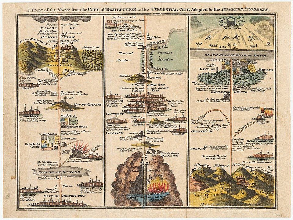 960px-John_Bunyan,_The_Road_From_the_City_of_Destruction_to_the_Celestial_City_1821_Cornell_CUL_PJM_1038_01