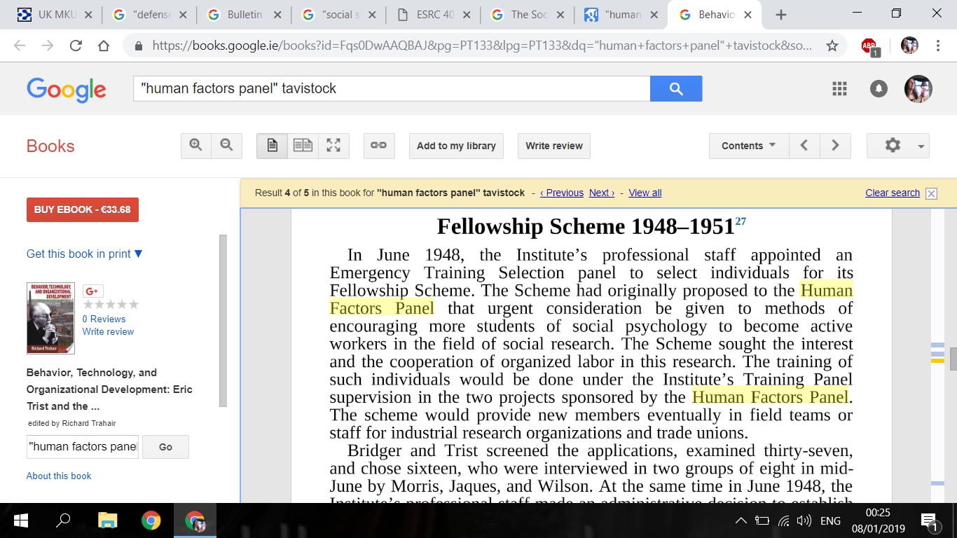 human factors and tavistock