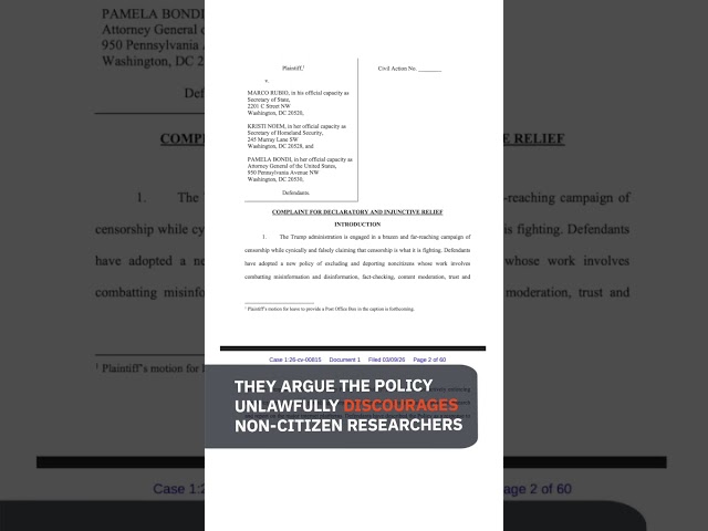 Lawsuit challenges US policy barring visas for social media researchers