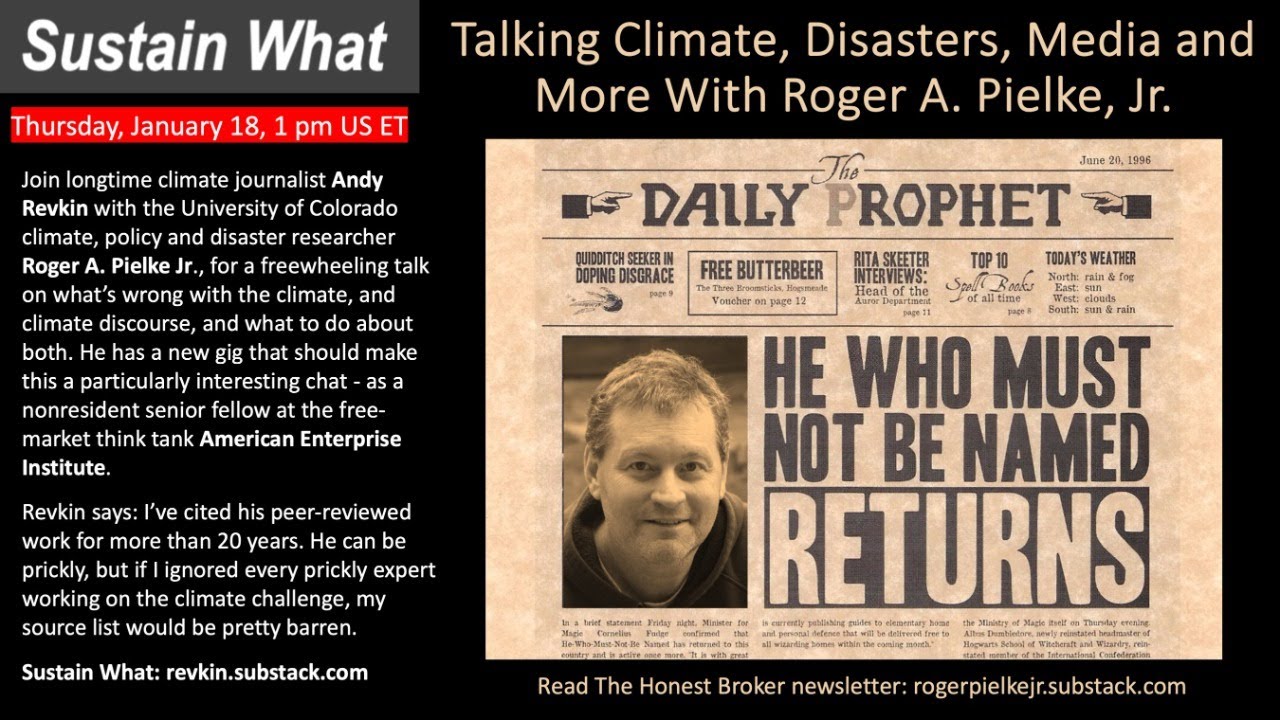 ### Talking Climate, Disasters, Media and More with Roger Pielke ... www.youtube.com › watch