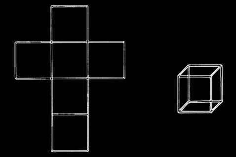 folding the cross forms the cube