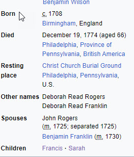 Deborah Read Franklin