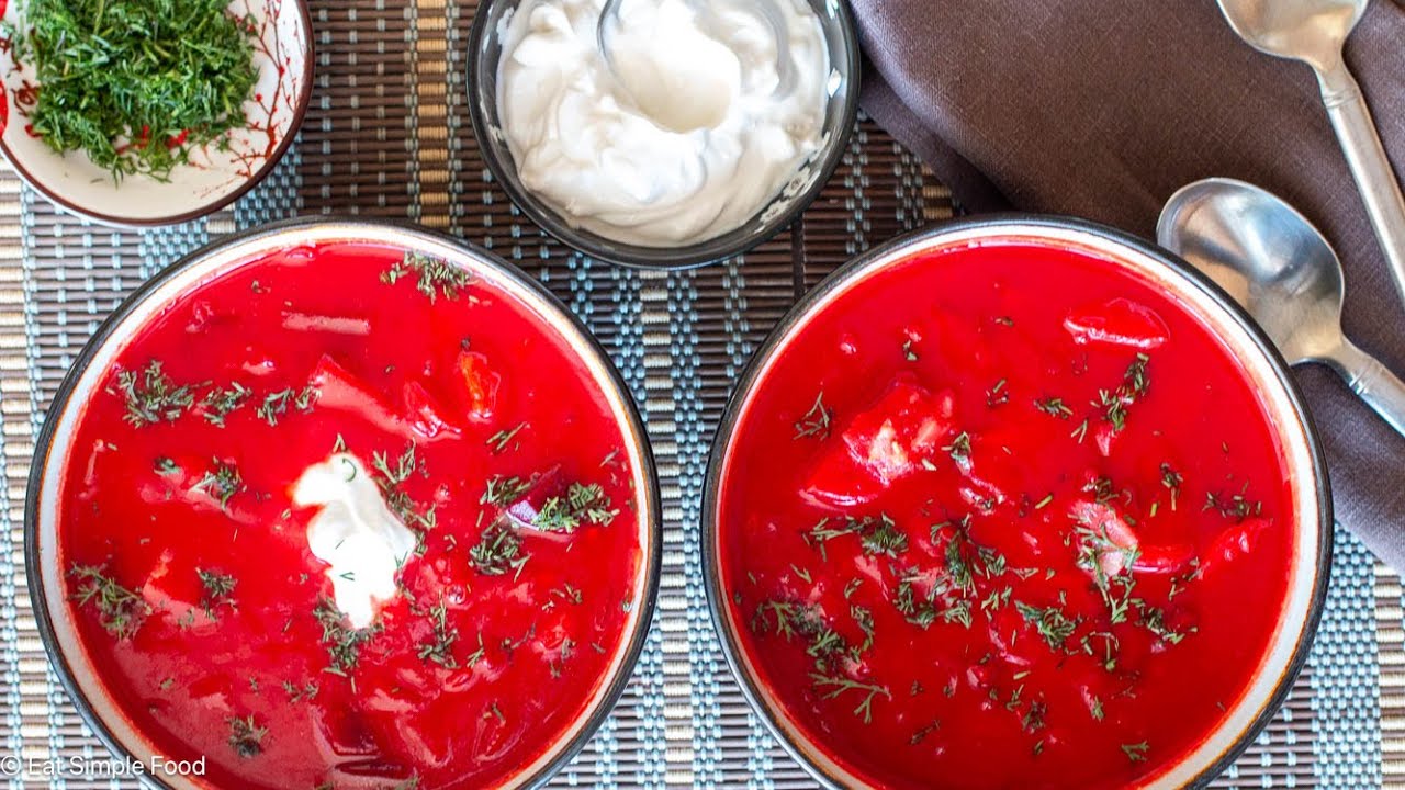 Easy Vegetarian Borscht (Beet Soup) Recipe - EatSimpleFood ...
