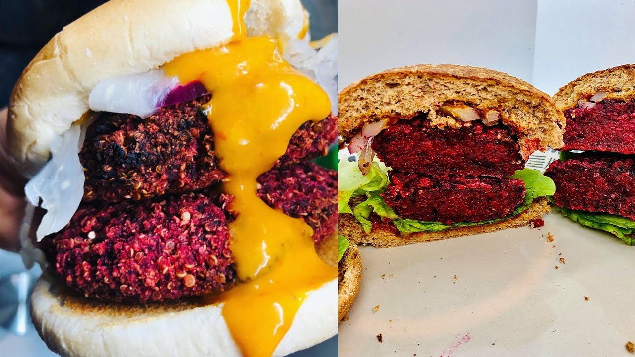 Easy Healthy Vegan Beetroot Quinoa Burger