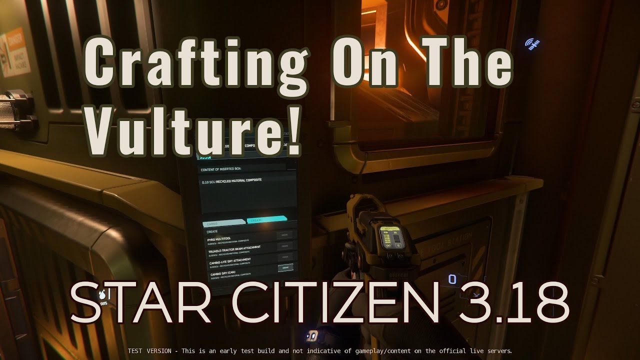 (7) Now we can do some serious crafting | Star Citizen PTU 3.18 - YouTube